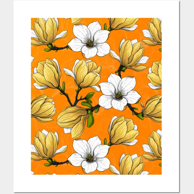 Magnolia garden in yellow Wall Art by katerinamk